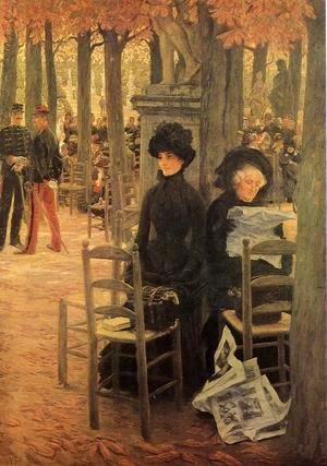 James Jacques Joseph Tissot - Without a Dowry aka Sunday in the Luxembourg Gardens