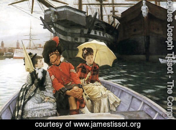James Jacques Joseph Tissot - Portsmouth Dockyard (or "How happy I could be with either")