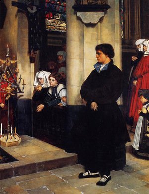 James Jacques Joseph Tissot - During the Service (or Martin Luther's Doubts)