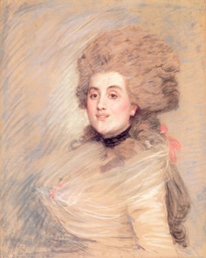James Jacques Joseph Tissot - Portrait of an Actress in Eighteenth Century Dress