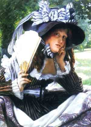 James Jacques Joseph Tissot - Young Lady with a Fan