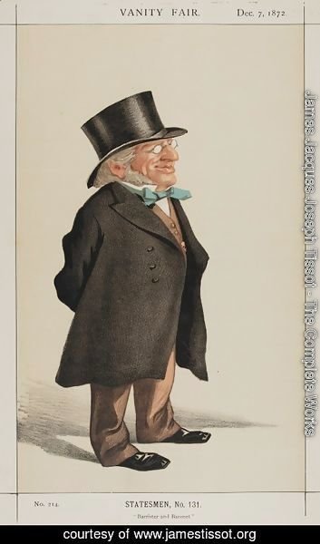 James Jacques Joseph Tissot - Statesmen No.1310 Caricature of Sir Francis Goldsmid M.P.