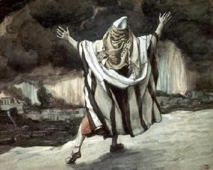 James Jacques Joseph Tissot - Abraham Sees Sodom in Flames