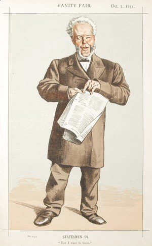 James Jacques Joseph Tissot - Statesmen No.940 Caricature of Alderman Andrew Lusk M.P.