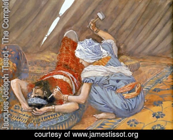James Jacques Joseph Tissot - Jael Smote Sisera, and Slew Him