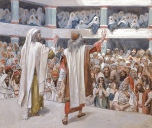 James Jacques Joseph Tissot - Moses and Aaron Speak to the People