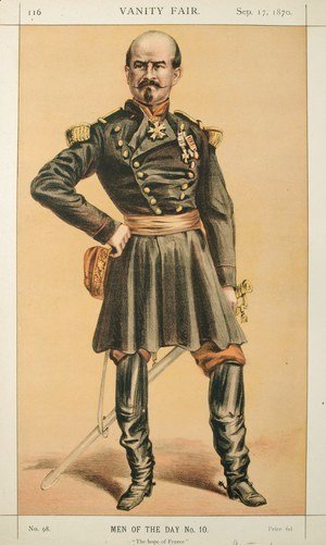 James Jacques Joseph Tissot - Men of the Day No.100 Caricature of Gen Louis Jules Trochu, Caption reads