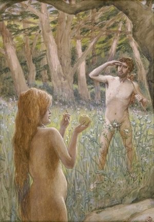 James Jacques Joseph Tissot - Adam Is Tempted by Eve