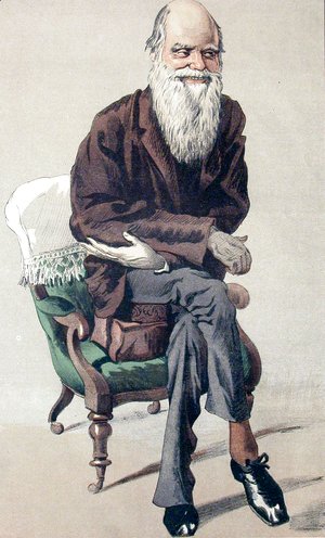 James Jacques Joseph Tissot - Caricature of Charles Darwin from Vanity Fair magazine