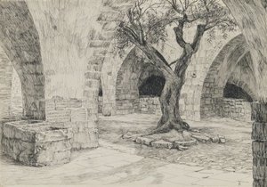 Out-building of the Armenian Convent, Jerusalem, illustration from 'The Life of Our Lord Jesus Christ'