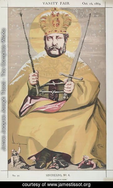 James Jacques Joseph Tissot - Sovereigns No.40 Caricature of Alexander II of Russia