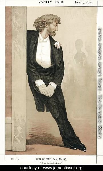 James Jacques Joseph Tissot - Caricature of Frederic Leighton