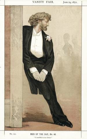 Caricature of Frederic Leighton