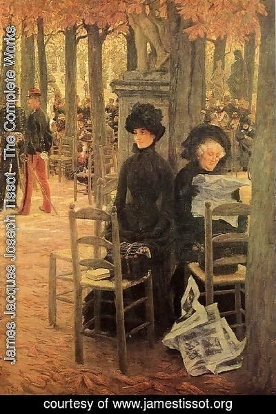 James Jacques Joseph Tissot - Jacques Without A Dowry Aka Sunday In The Luxembourg Gardens