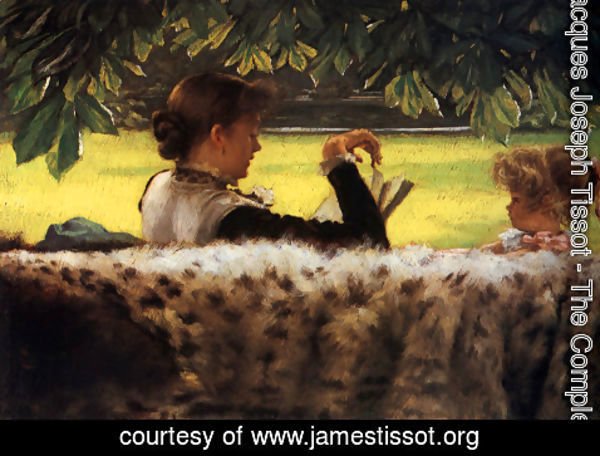 James Jacques Joseph Tissot - Reading A Story