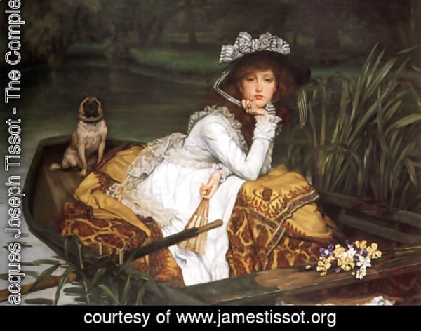 James Jacques Joseph Tissot - Young Lady In A Boat