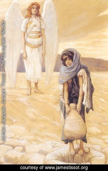 James Jacques Joseph Tissot - Hagar and the Angel in the Desert 1896-1900