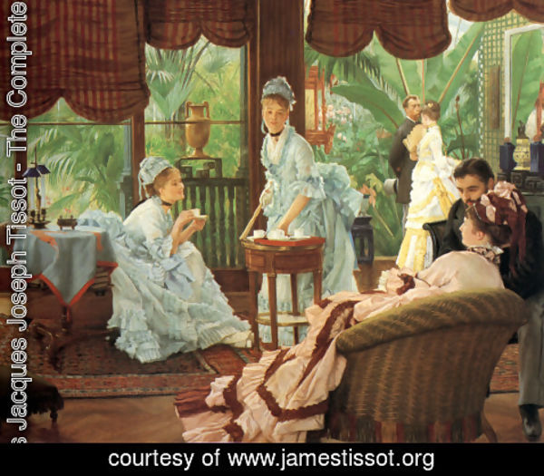 James Jacques Joseph Tissot - In the Conservatory (Rivals) (2)  1875-78
