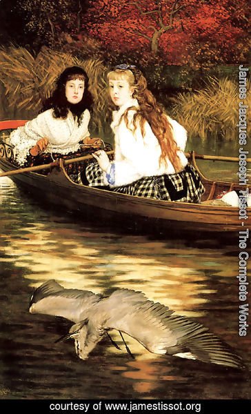 James Jacques Joseph Tissot - On the Thames- A Heron 1871-72