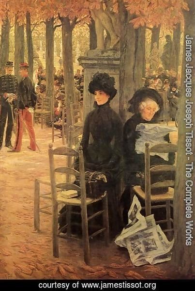 James Jacques Joseph Tissot - Without a Dowry aka Sunday in the Luxembourg Gardens
