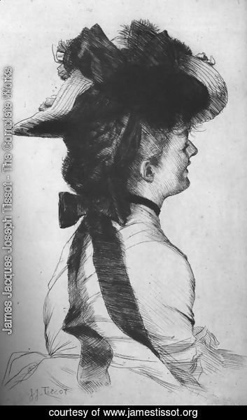 James Jacques Joseph Tissot - Le chapeau Rubens (The Rubens Hat)