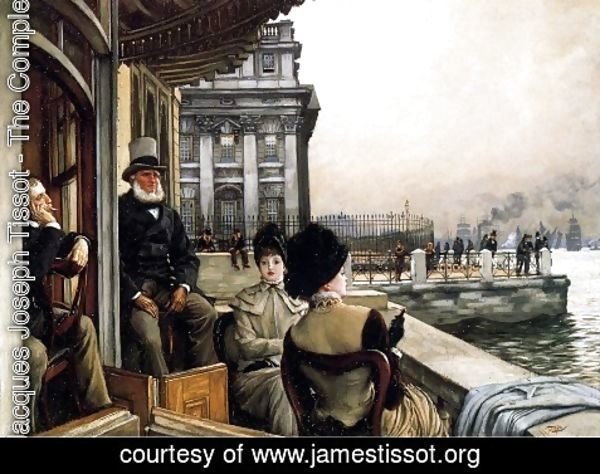 James Jacques Joseph Tissot - TheTerrace Of The Trafalgar Tavern, Greenwich, London