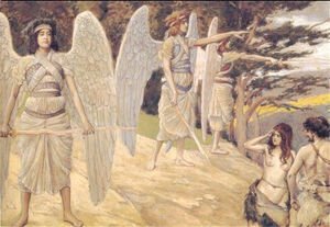 James Jacques Joseph Tissot - Adam and Eve Driven from Paradise