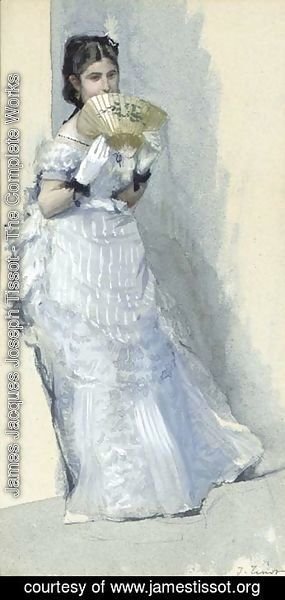 James Jacques Joseph Tissot - Study for 'Too Early'