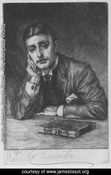 James Jacques Joseph Tissot - Frontispiece Etching Portrait William Eglinton Twixt Two Worlds
