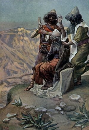 Moses on the Mountain During the Battle, as in Exodus
