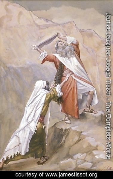 Moses Destroys the Tables of the Ten Commandments
