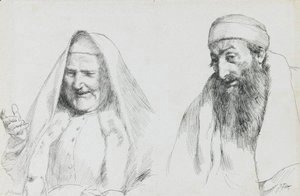 Jew and Jewess, illustration from 'The Life of Our Lord Jesus Christ'