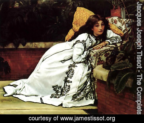 James Jacques Joseph Tissot - A Girl in an Armchair
