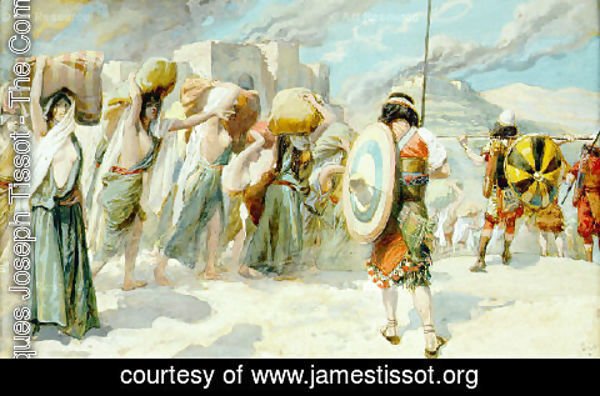 James Jacques Joseph Tissot - The Women of Midian Led Captive by the Hebrews