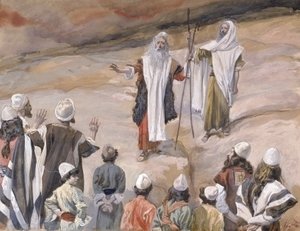 James Jacques Joseph Tissot - Moses Forbids the People to Follow Him