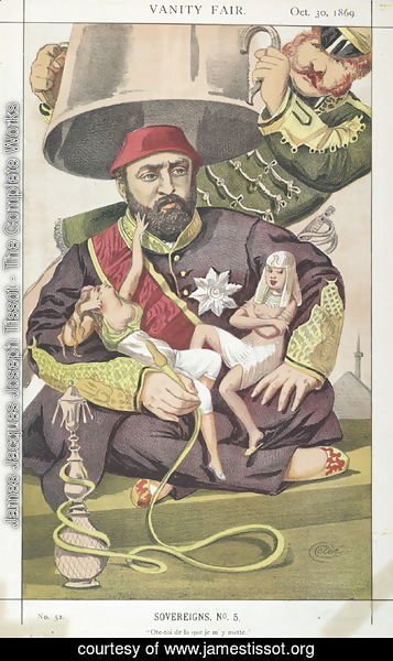 James Jacques Joseph Tissot - Sovereigns No.50 Caricature of Sultan Abdul Aziz of Turkey