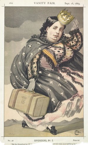 James Jacques Joseph Tissot - Sovereigns No.20 Caricature of Isabella II of Spain