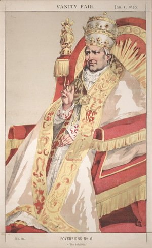 James Jacques Joseph Tissot - Sovereigns No.60 Caricature of Pope Pius IX