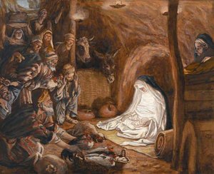 James Jacques Joseph Tissot - The Adoration of the Shepherds, illustration for 'The Life of Christ'