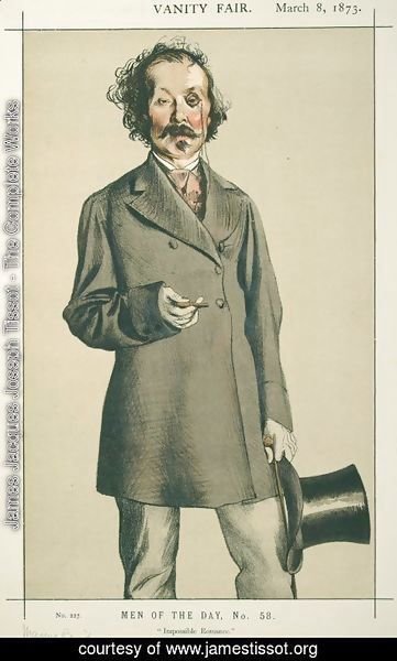 James Jacques Joseph Tissot - Men of the Day No.580 Caricature of Mr.Thomas Mayne Reid