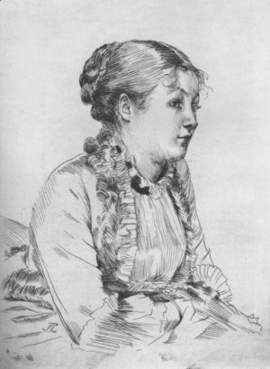James Jacques Joseph Tissot - Portrait of Woman