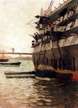 James Jacques Joseph Tissot - The Hull Of A Battle Ship