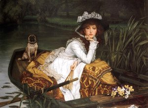 James Jacques Joseph Tissot - Young Lady In A Boat